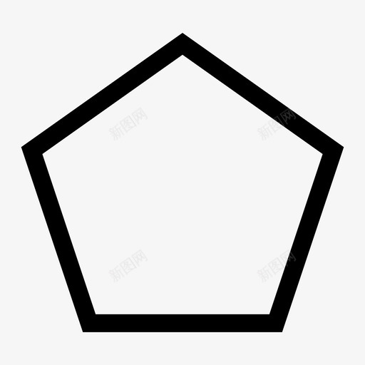 五边形几何学五角星图标svg_新图网 https://ixintu.com 五角星 五边形 几何学 多边形 形状