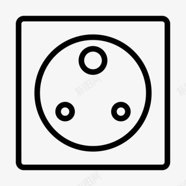 插座插头插座适配器d型图标图标