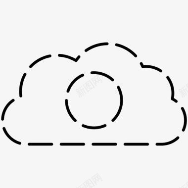 云云计算基本用户界面虚线图标图标