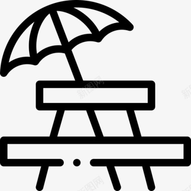 伞烧烤54直线型图标图标