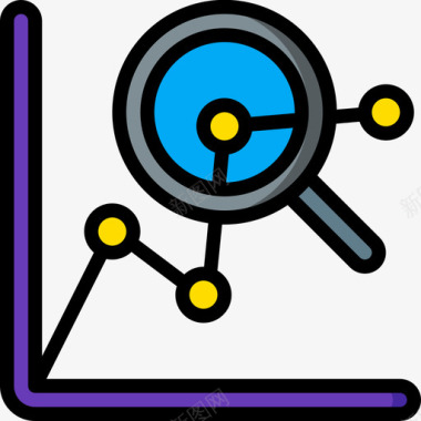 分析大数据72线性颜色图标图标
