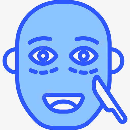 眼睑成形术整形手术43蓝色图标svg_新图网 https://ixintu.com 成形术 手术 整形 眼睑 蓝色