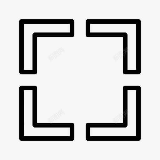 最大化完整媒体图标svg_新图网 https://ixintu.com 图标 大纲 媒体 媒体播放器 完整 屏幕 播放器 最大化