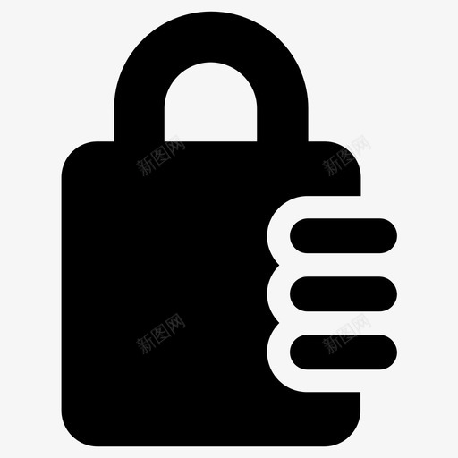 锁挂锁密码锁图标svg_新图网 https://ixintu.com 保护 安全 密码锁 挂锁