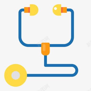 听诊器医用216扁平图标图标