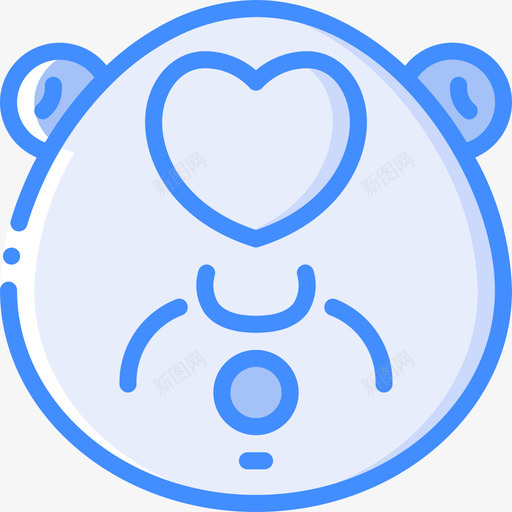 恋爱中怪物表情3蓝色图标svg_新图网 https://ixintu.com 怪物 恋爱 蓝色 表情