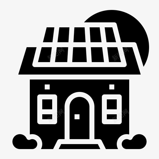 EcoHome智能家居50填充图标svg_新图网 https://ixintu.com Eco Home 填充 智能家居