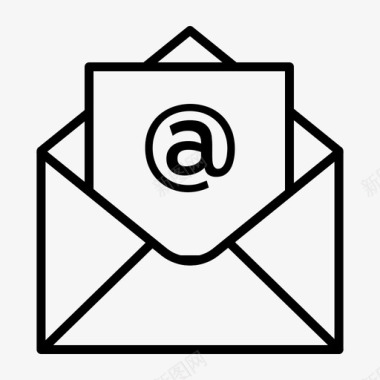 电子邮件打开电子邮件常规大纲图标图标