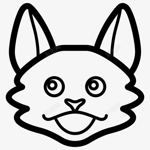 狐狸脸表情符号情感图标svg_新图网 https://ixintu.com 图标 情感 狐狸 符号 表情