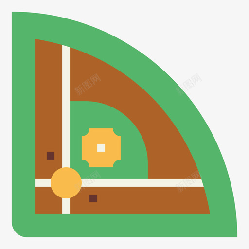 棒球场48号棒球场平地图标svg_新图网 https://ixintu.com 48号 平地 棒球场