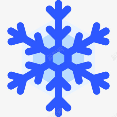 雪花冬天100蓝色图标图标