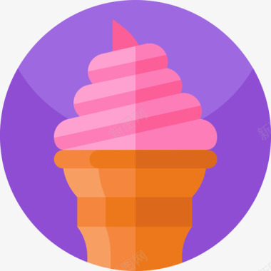 冰淇淋派对庆祝15平铺图标图标
