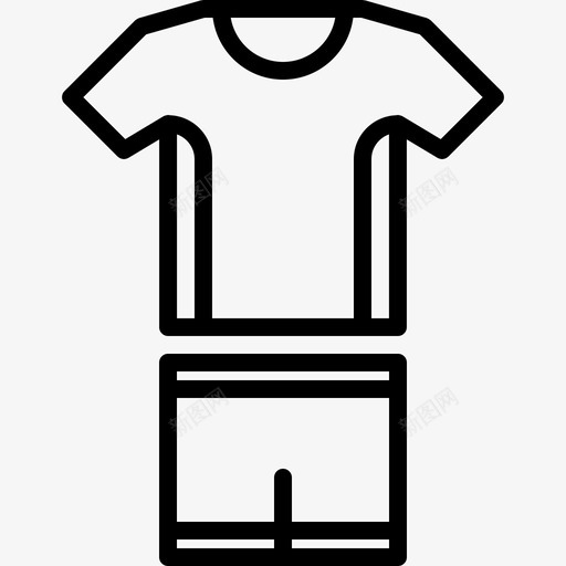 T恤健身房75直线型图标svg_新图网 https://ixintu.com 健身房 直线 线型