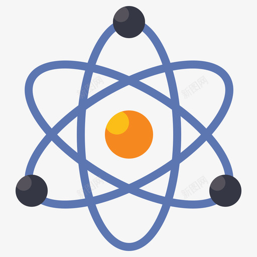 Atom在线教育30扁平图标svg_新图网 https://ixintu.com Atom 在线教育 扁平