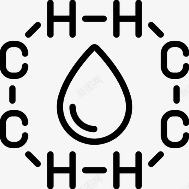 分子结构油气7线状图标图标