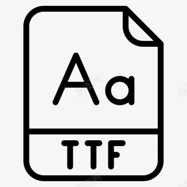 Ttf文件扩展名2大纲图标图标