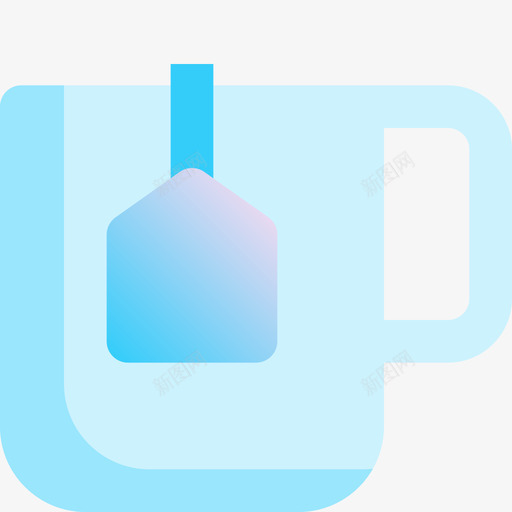 茶早上好2蓝色图标svg_新图网 https://ixintu.com 上好 早上 蓝色
