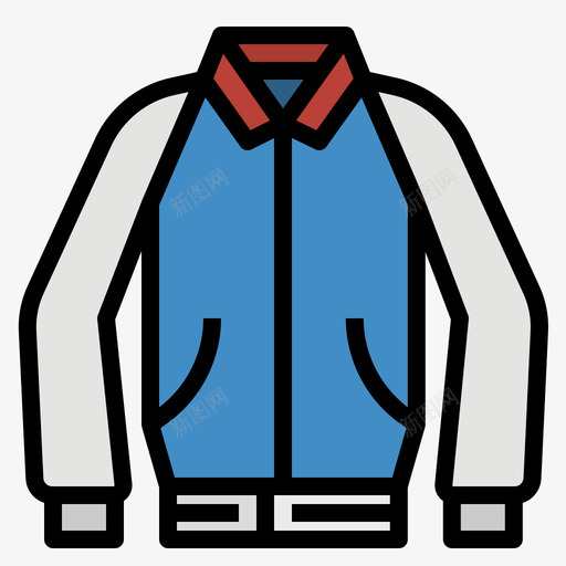 夹克衣服153线颜色图标svg_新图网 https://ixintu.com 夹克 衣服 颜色
