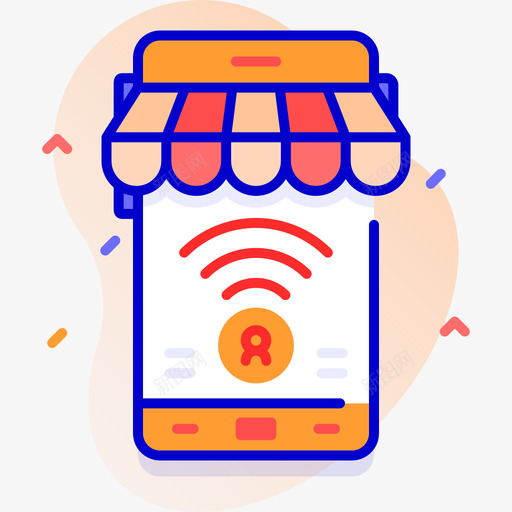 Wifi电子商务134线性颜色图标svg_新图网 https://ixintu.com Wifi 电子商务 线性 颜色