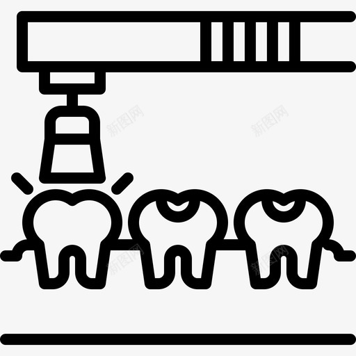 牙科工具牙医54线性图标svg_新图网 https://ixintu.com 工具 牙医 牙科 线性
