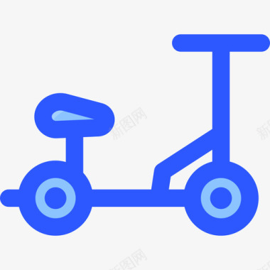滑板车运输186蓝色图标图标