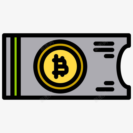 门票比特币160线性颜色图标svg_新图网 https://ixintu.com 比特 线性 门票 颜色