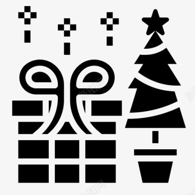 圣诞节庆祝36实心图标图标
