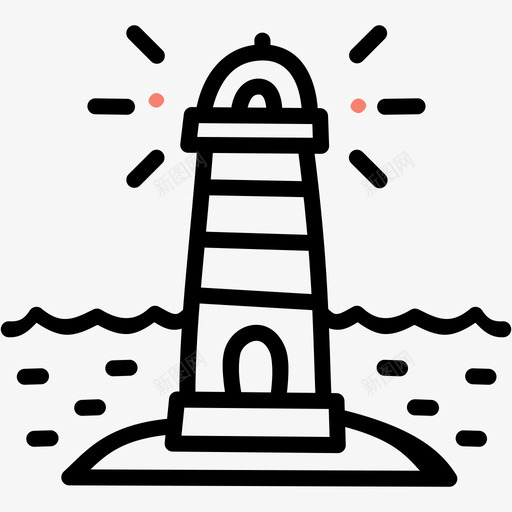 灯塔方向指南图标svg_新图网 https://ixintu.com 指南 方向 海滩 涂鸦 灯塔 航海