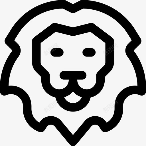 狮子野生动物35直系图标svg_新图网 https://ixintu.com 狮子 直系 野生动物