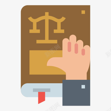 宣誓法律和司法33平图标图标