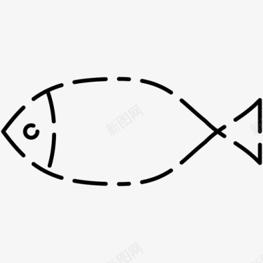 鱼食物2虚线图标图标
