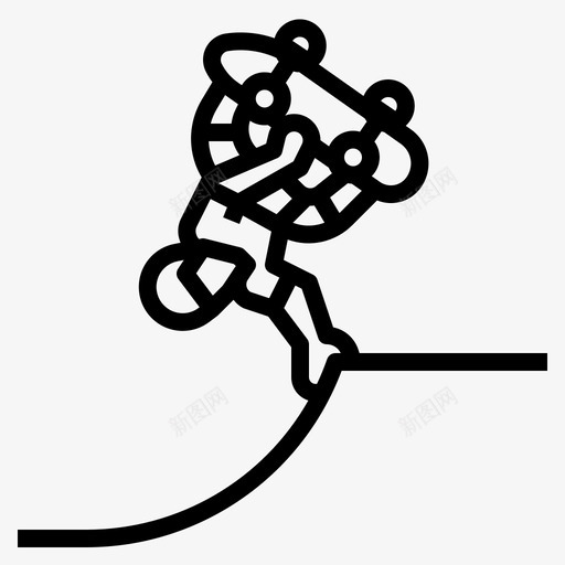 滑板冒险和极限轮廓图标svg_新图网 https://ixintu.com 冒险 极限 滑板 轮廓