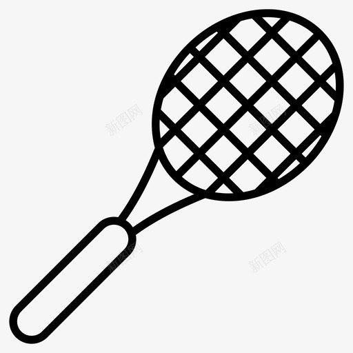 网球拍羽毛球球拍运动器材图标svg_新图网 https://ixintu.com 典当行 图标 壁球 奥运会 工具 球拍 线图 网球拍 羽毛球 运动器材