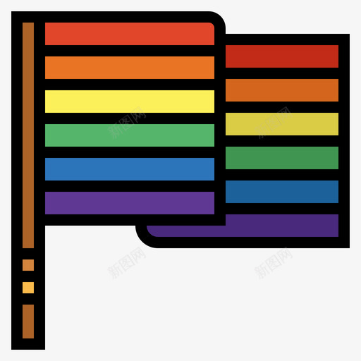 标志lgbt4线性颜色图标svg_新图网 https://ixintu.com lgbt 标志 线性 颜色