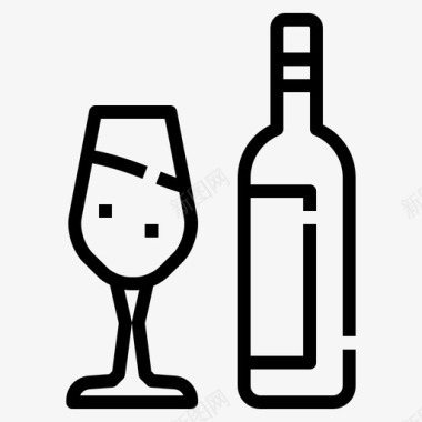 葡萄酒感恩节106直系图标图标