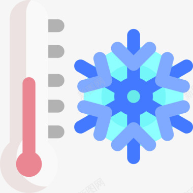 温度计冬季104扁平图标图标