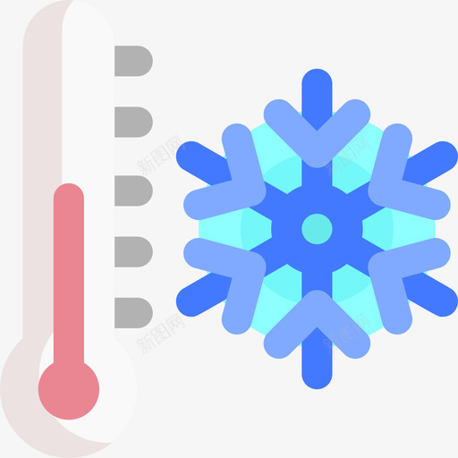 温度计冬季104扁平图标svg_新图网 https://ixintu.com 冬季 扁平 温度计