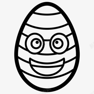 开心蛋笑脸鸡蛋表情符号表情符号图标图标