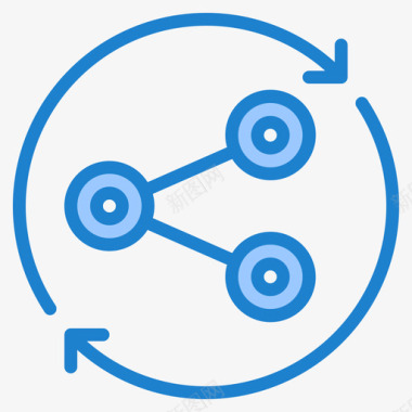 共享网络技术16蓝色图标图标
