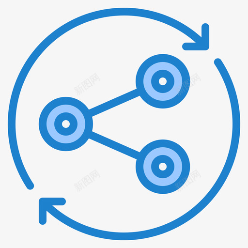 共享网络技术16蓝色图标svg_新图网 https://ixintu.com 共享 网络技术 蓝色