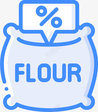 面粉超市73蓝色图标图标