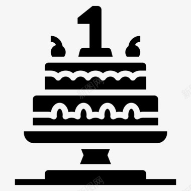 蛋糕派对97填充图标图标