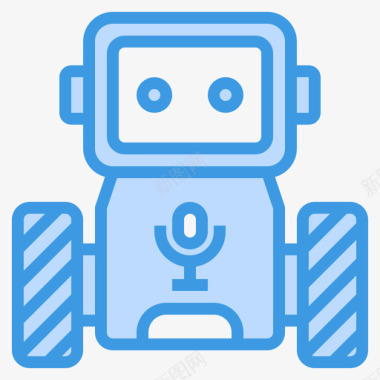 机器人gadget30蓝色图标图标