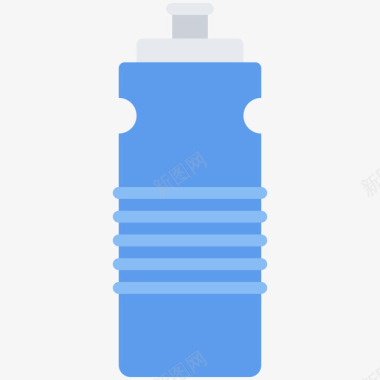 水瓶健身房76扁平图标图标