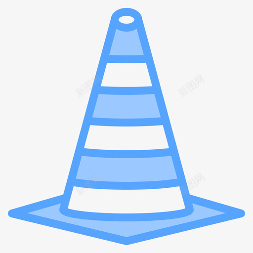 交通锥13号建筑蓝色图标svg_新图网 https://ixintu.com 13号 交通 建筑 蓝色