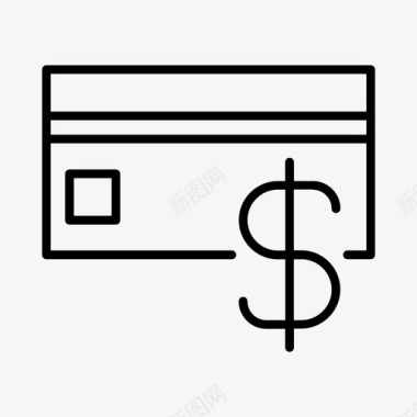 信用卡付款成本信用卡图标图标