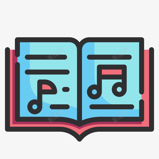 音乐大学课程3线性色彩图标svg_新图网 https://ixintu.com 大学 线性 色彩 课程 音乐
