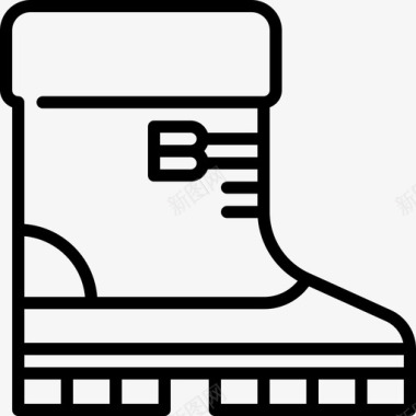 靴子冬季旅行17直线型图标图标