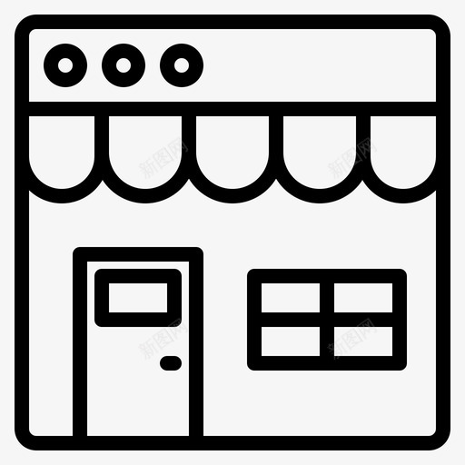 在线商店在线购物8线性图标svg_新图网 https://ixintu.com 商店 在线 在线购物 线性