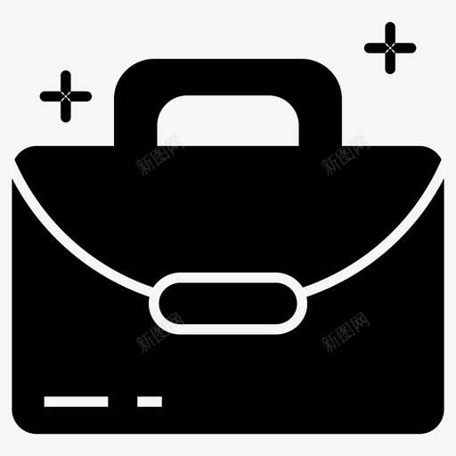 公文包手提箱办公元素字形图标svg_新图网 https://ixintu.com 元素 公文包 办公 图标 字形 手提箱